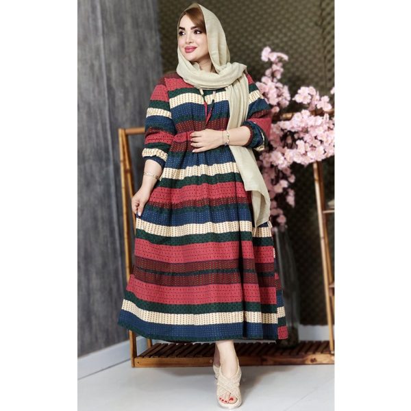 408001-12-min پیراهن بلند چیندار - مانتو پاتریس رشت