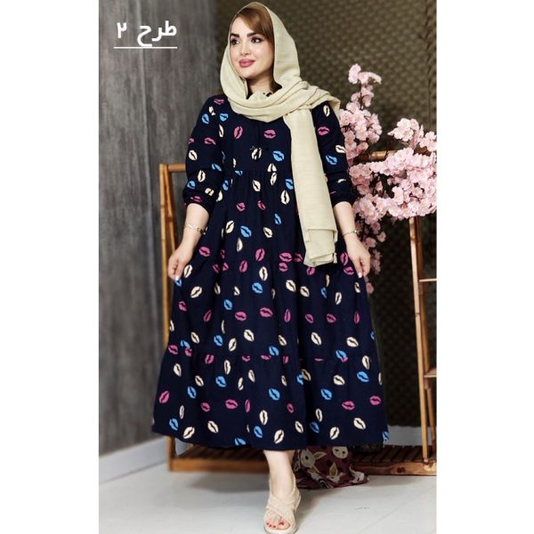 پیراهن بلند چیندار - مانتو پاتریس رشت