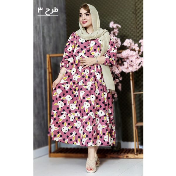 پیراهن بلند چیندار - مانتو پاتریس رشت