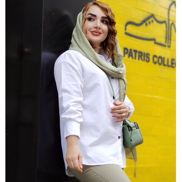 شومیز سفید بیسیک - مانتو پاتریس رشت