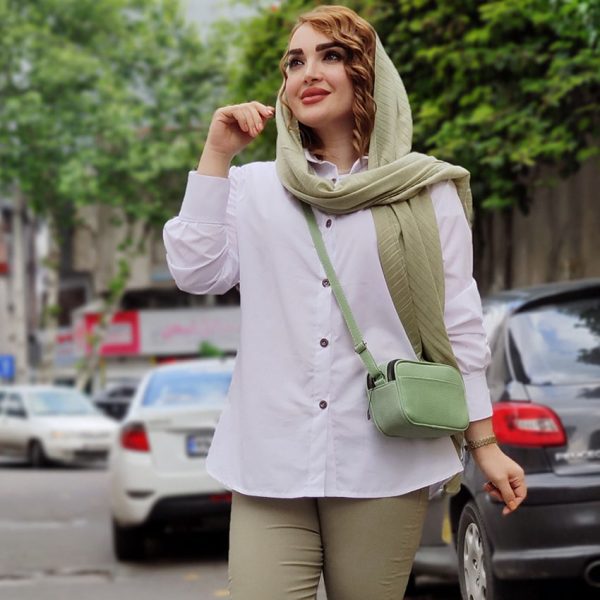 شومیز سفید بیسیک - مانتو پاتریس رشت