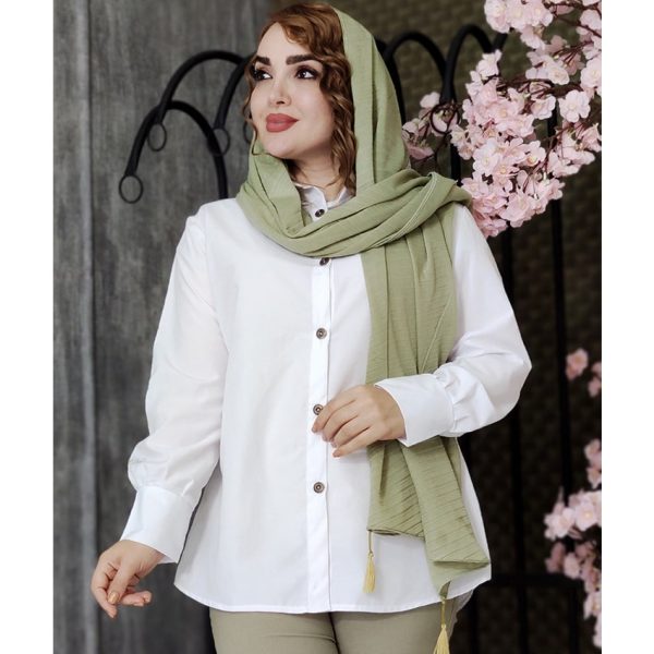 شومیز سفید بیسیک - مانتو پاتریس رشت