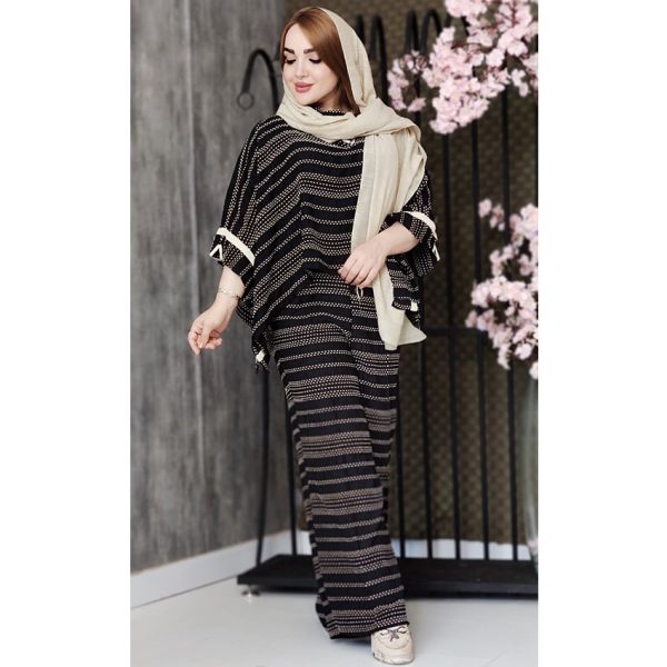 ست یقه شل کوک دوزی - مانتو پاتریس رشت