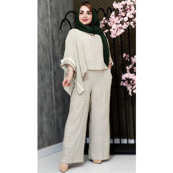 ست یقه شل کوک دوزی - مانتو پاتریس رشت