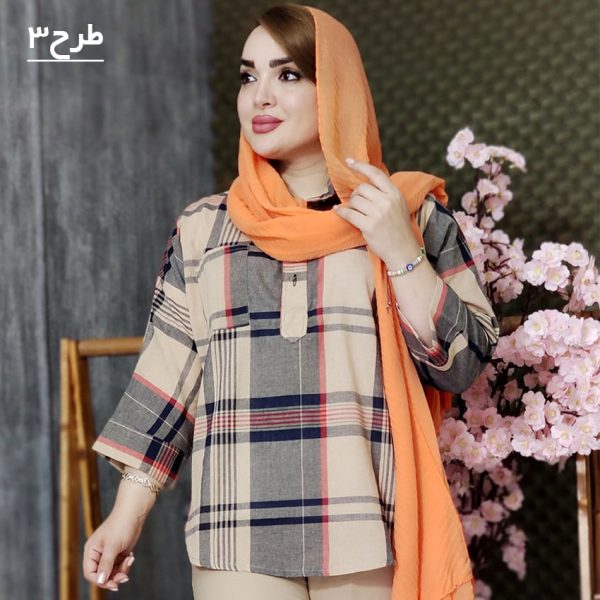 مانتو چهارخونه تک جیب - مانتو پاتریس رشت