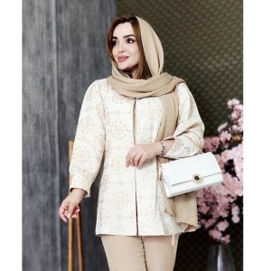 مانتو خامه دوزی جلوباز 4280018