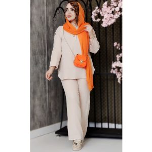 ست تونیک شلوار لینن دوبل