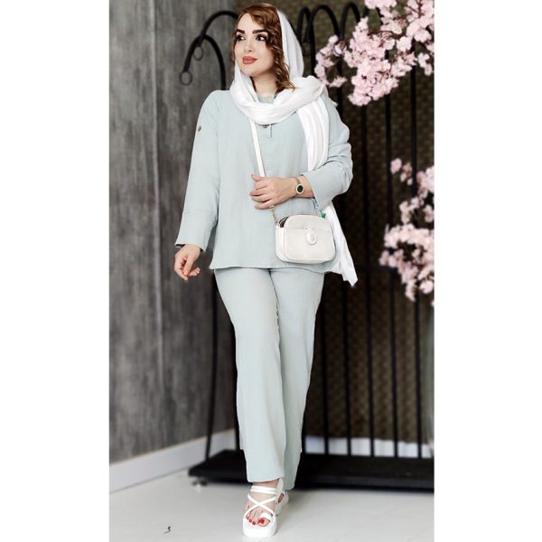 ست تونیک شلوار لینن دوبل