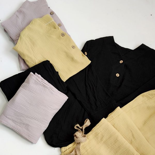 ست تونیک شلوار لینن دوبل