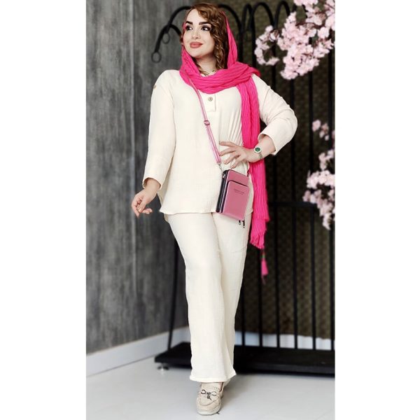 ست تونیک شلوار لینن دوبل