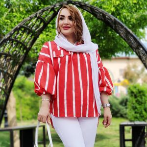 مانتو پانچ پلوتی راه راه - مانتو پاتریس رشت