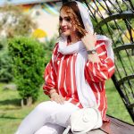 مانتو پانچ پلوتی راه راه - مانتو پاتریس رشت