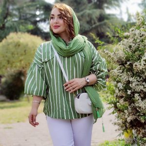 مانتو پانچ پلوتی راه راه - مانتو پاتریس رشت