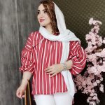 مانتو پانچ پلوتی راه راه - مانتو پاتریس رشت