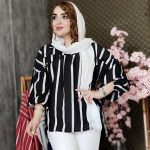 مانتو پانچ پلوتی راه راه - مانتو پاتریس رشت