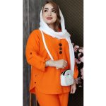 ست تونیک شلوار دکمه چوبی لینن - مانتو پاتریس رشت