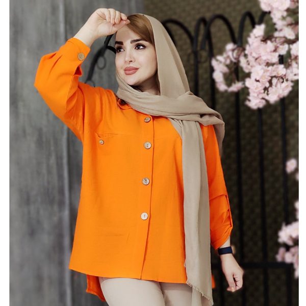 429005-1-min مانتو لینن دکمه چوبی - مانتو پاتریس رشت