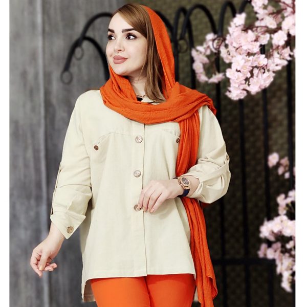 429005-4-min مانتو لینن دکمه چوبی - مانتو پاتریس رشت