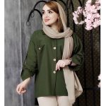 مانتو لینن دکمه چوبی - مانتو پاتریس رشت