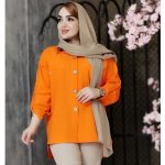 مانتو لینن دکمه چوبی - مانتو پاتریس رشت