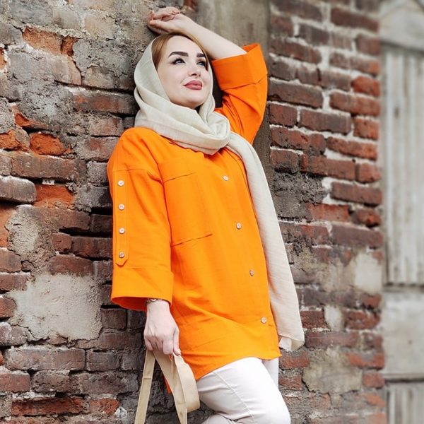 مانتو لینن آستین دکمه - مانتو پاتریس رشت