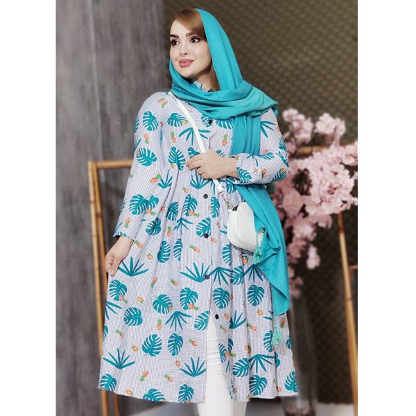 مانتو طرحدار ساحلی 76900401 - Image 2