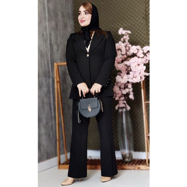 ست کت شلوار لمه پرچ دار 77700188 - Image 5