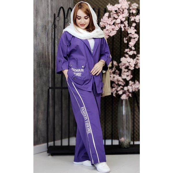 ست مانتو شلوار فشن داکرون - مانتو پاتریس رشت