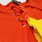 تیشرت کراپ فانریپ یقه بندی