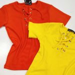 تیشرت کراپ فانریپ یقه بندی