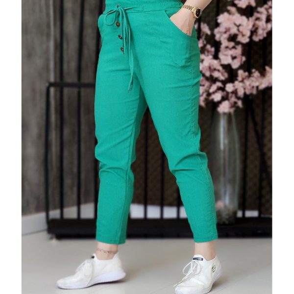 شلوار مام فیت سبز - مانتو پاتریس رشت