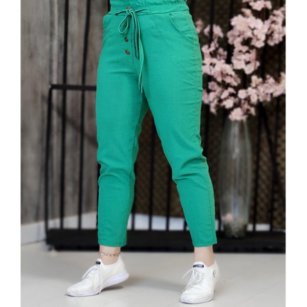 شلوار مام فیت سبز - مانتو پاتریس رشت