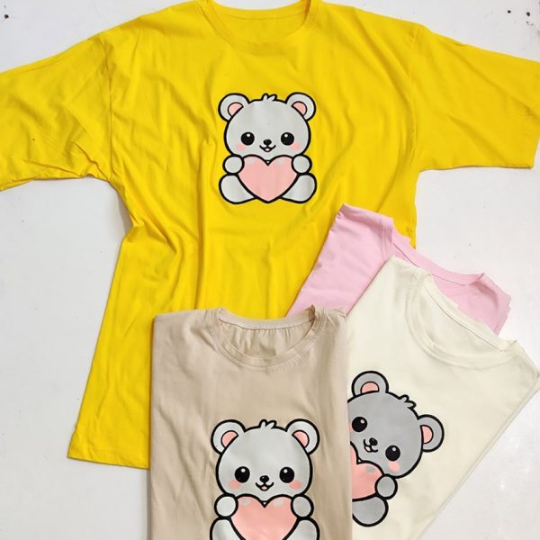 تیشرت لانگ خرس سفید - مانتو پاتریس رشت