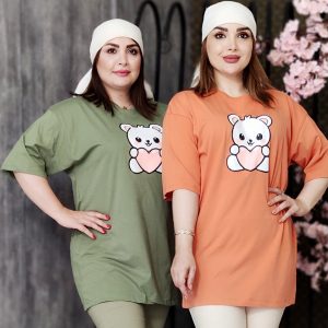 تیشرت لانگ خرس سفید - مانتو پاتریس رشت