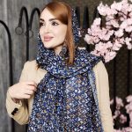 شال پلیسه حریر طرحدار - مانتو پاتریس رشت