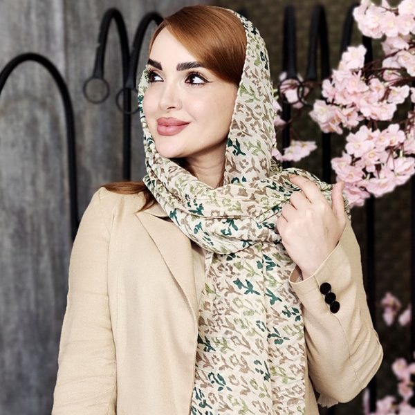 شال پلیسه حریر طرحدار - مانتو پاتریس رشت