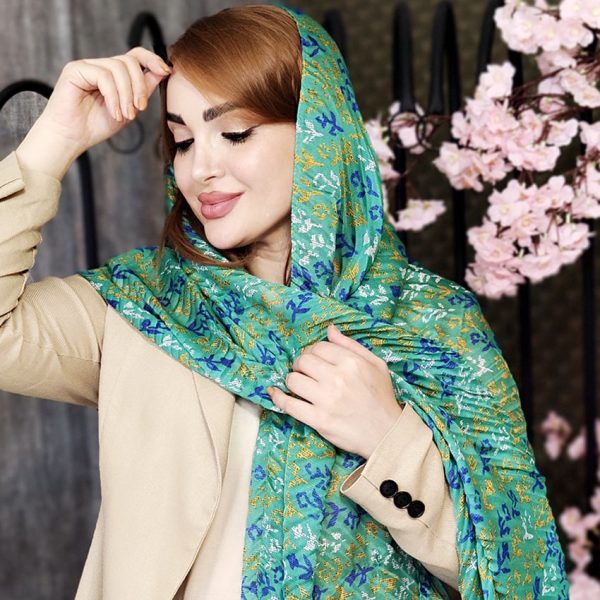 شال پلیسه حریر طرحدار - مانتو پاتریس رشت