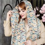 شال پلیسه حریر طرحدار - مانتو پاتریس رشت