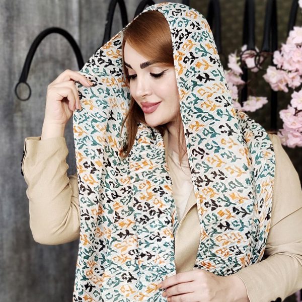 شال پلیسه حریر طرحدار - مانتو پاتریس رشت