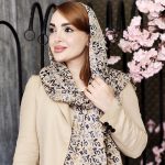 شال پلیسه حریر طرحدار - مانتو پاتریس رشت