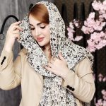 شال پلیسه حریر طرحدار - مانتو پاتریس رشت