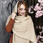 شال پلیسه کرم گلدار - مانتو پاتریس رشت