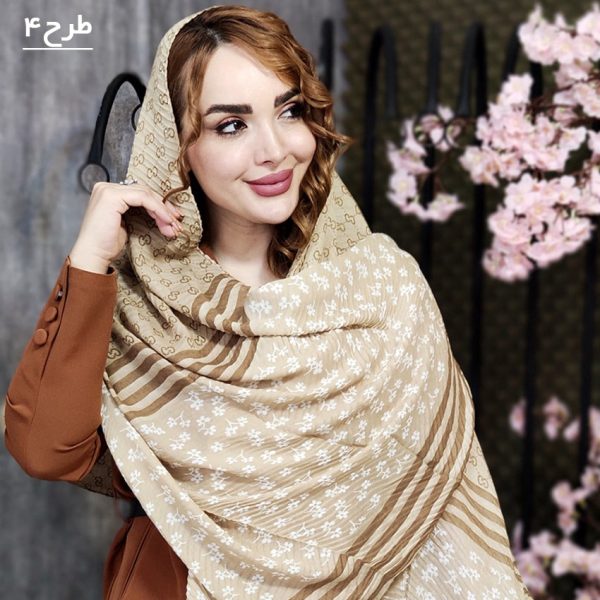 34600154-4-min شال پلیسه کرم گلدار - مانتو پاتریس رشت