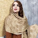 شال پلیسه کرم گلدار - مانتو پاتریس رشت