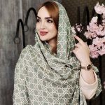 شال پلیسه لوزی خطی - مانتو پاتریس رشت