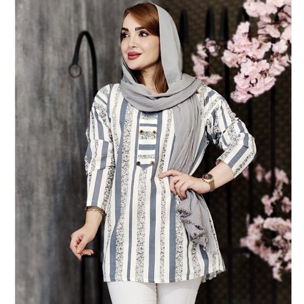 تونیک راه راه 6 دکمه - مانتو پاتریس رشت