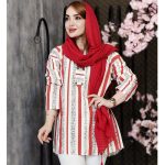 تونیک راه راه 6 دکمه - مانتو پاتریس رشت