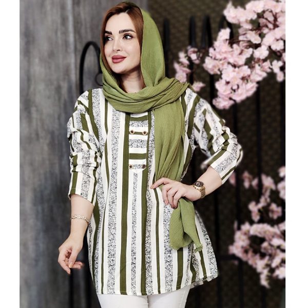 تونیک راه راه 6 دکمه - مانتو پاتریس رشت