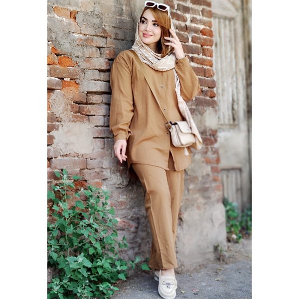 ست مانتو شلوار لینن ساده - مانتو پاتریس رشت