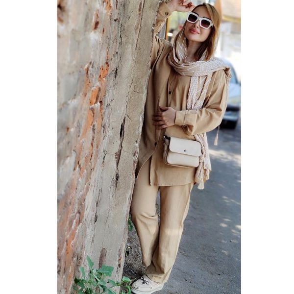 ست مانتو شلوار لینن ساده